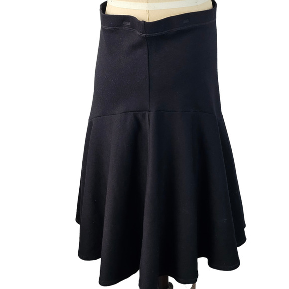 Cabi black ponti skirt with flared asymmetrical peplum size 10 - Picture 4 of 10